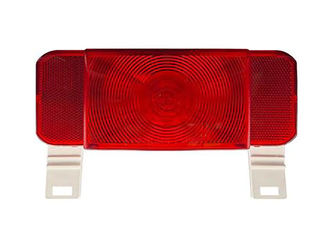 L981 – RV DESIGNER Trailer Light, Stop/ Turn/ Tail Light LED Bulb Rectangular Red Lens With License illuminator
